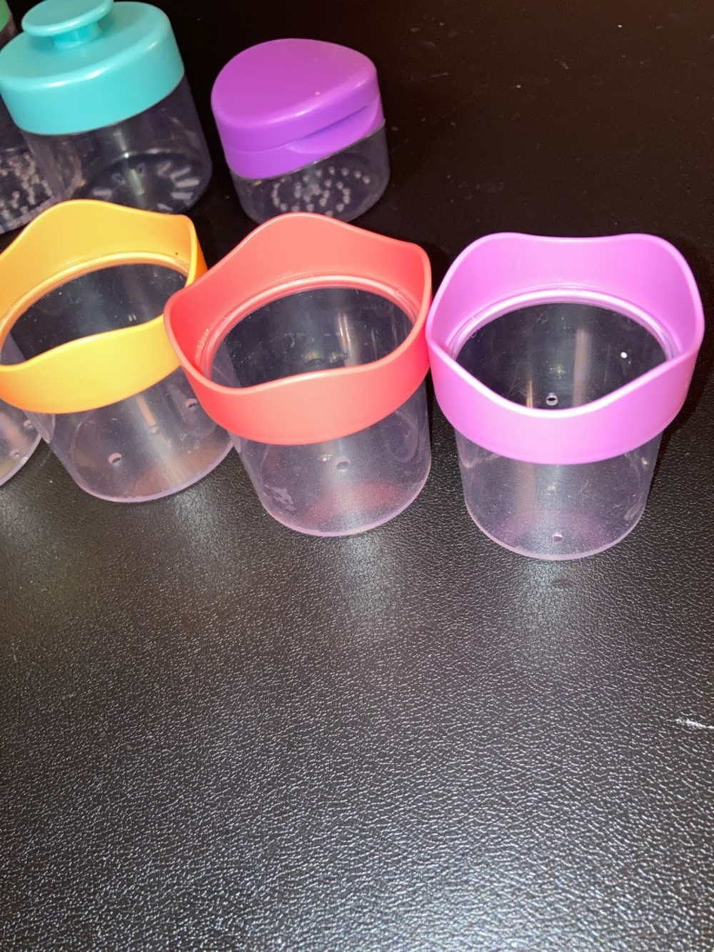 Lovevery Little Grips Canister Nesting Container Set Colorful Stackable Plastic - Picture 4 of 12